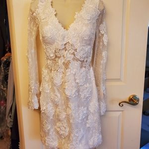 Jovani white lace dress